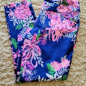 Lilly Pulitzer Blue and Pink Floral Pants
